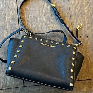 Black studded MK purse